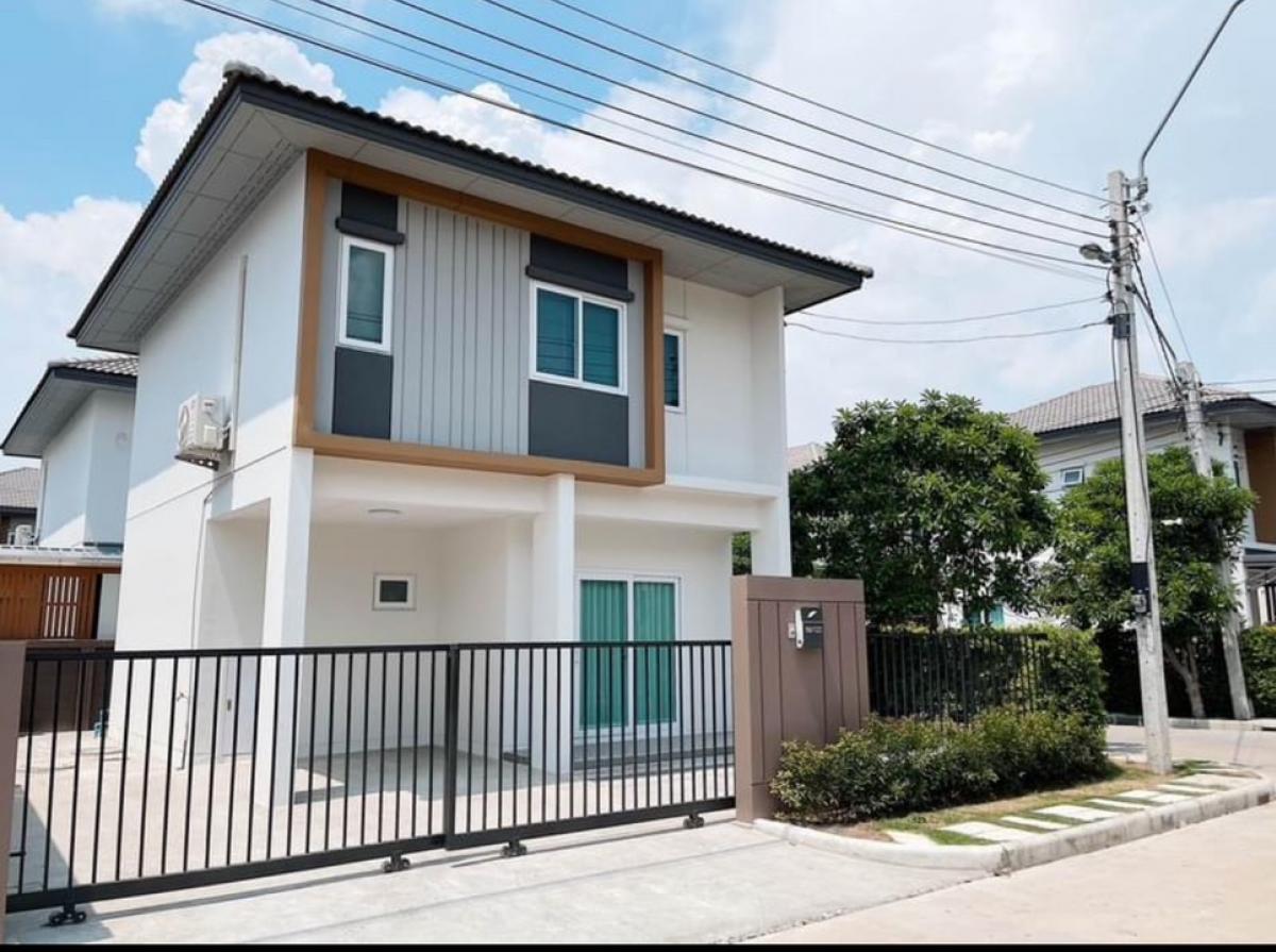 For RentHousePathum Thani,Rangsit, Thammasat : House for rent, next to Icon 56 Lam Luk Ka, new house with furniture, ready to move in