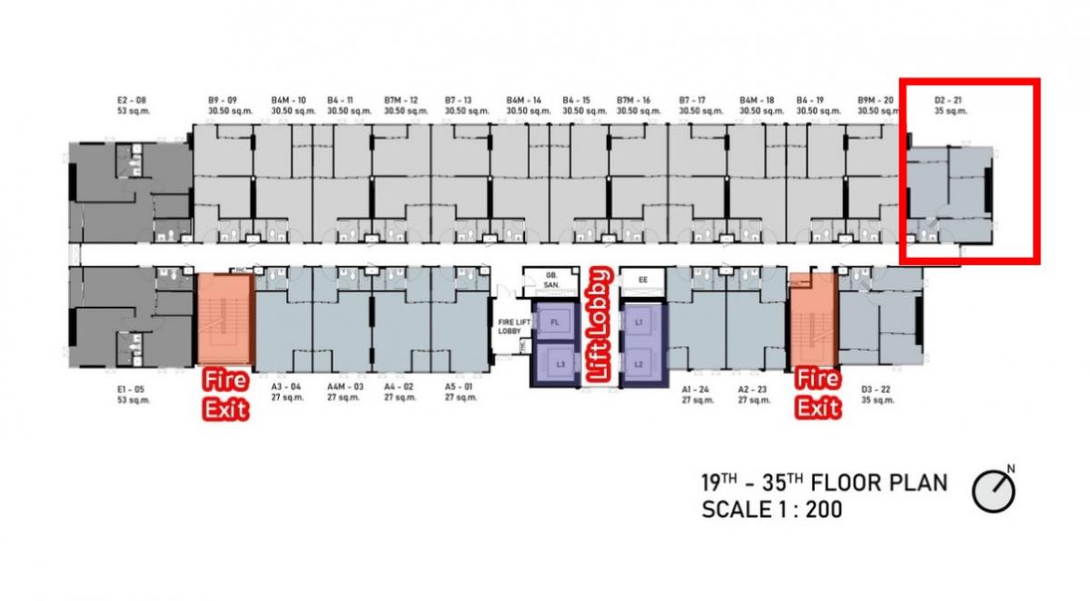 Sale DownCondoOnnut, Udomsuk : For sale: ASPIRE ONNUT STATION, high floor, room 35 sq m., 4,907,000