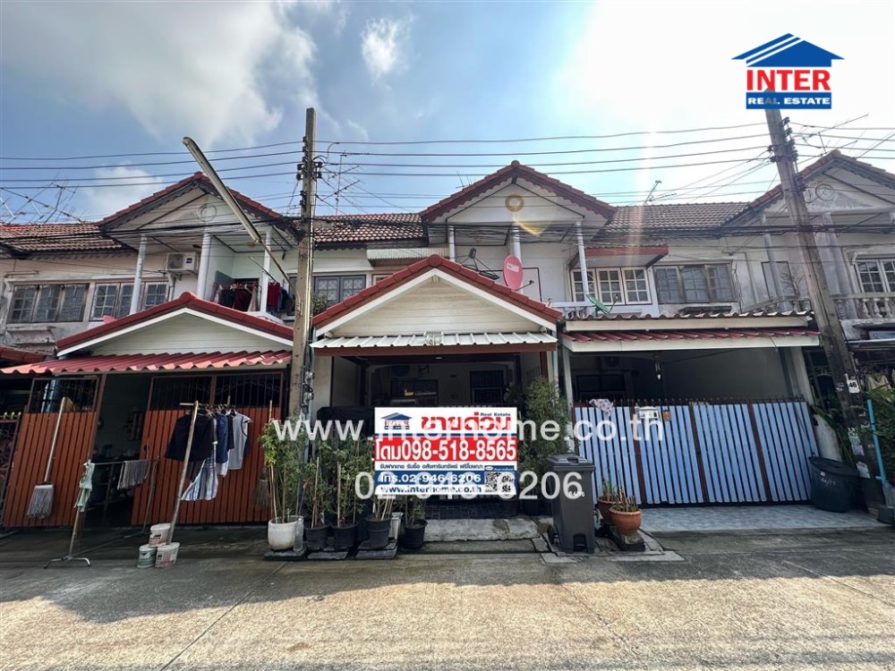 For SaleTownhouseVipawadee, Don Mueang, Lak Si : 2-storey townhouse, 17 sq m, Pinthong Village 1, near Don Mueang Airport, Soi Chang Akut Uthit 16, Kamphaeng Phet 6 Road, Don Mueang District, Bangkok