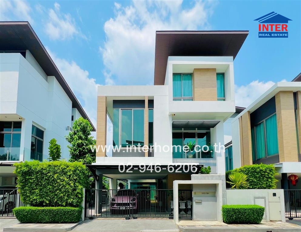 For SaleHouseKaset Nawamin,Ladplakao : 3-storey detached house, 65.6 sq.w., Nirvana Beyond Village, Kaset-Nawamin, Khlong Lam Chiak Road, Soi 9, Kaset-Nawamin Road, Bueng Kum District, Bangkok