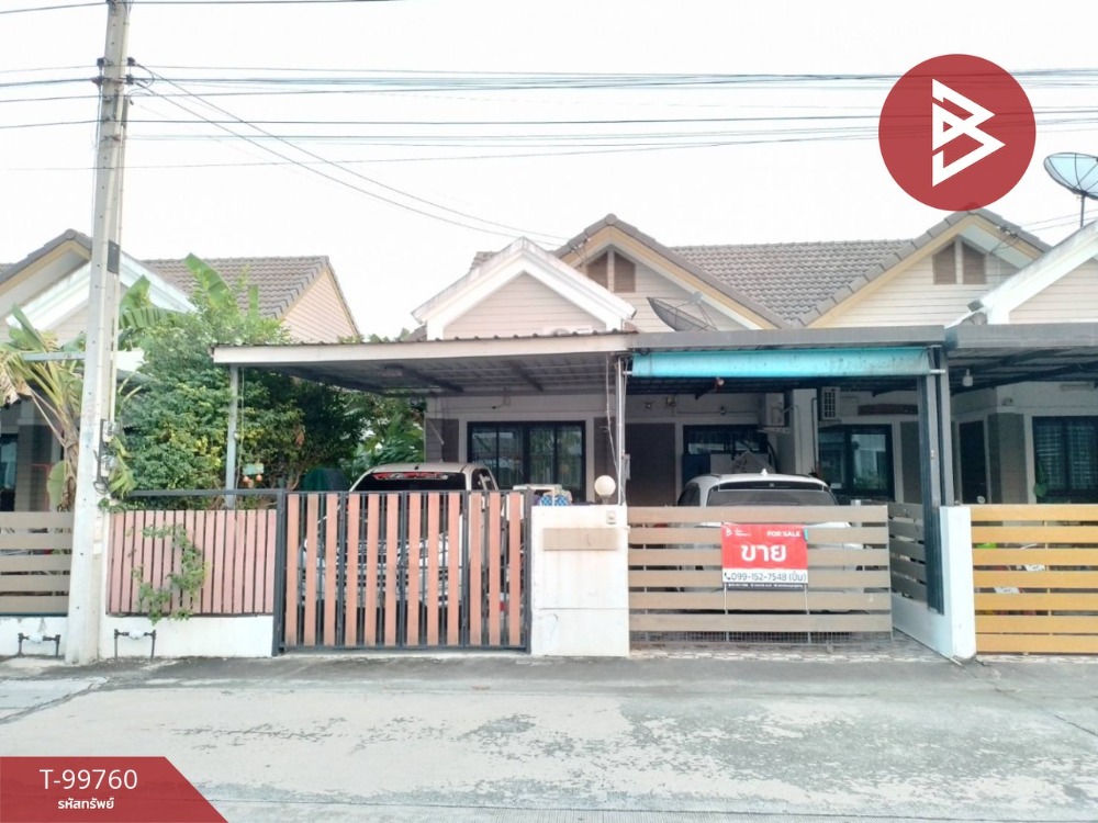 For SaleHousePattaya, Bangsaen, Chonburi : Semi-detached house for sale, Naraville Village, Phan Thong, Chonburi