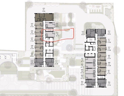 Sale DownCondoWongwianyai, Charoennakor : Selling down payment at cost price 100,000 baht, room not attached to anyone on the left or right, 25th floor, river view, Asiatique