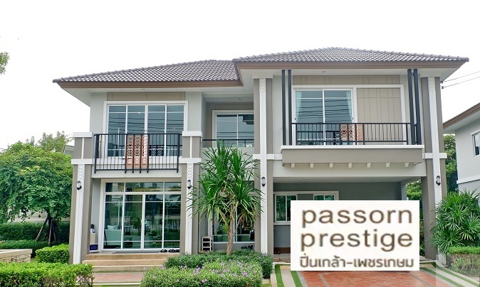 For RentTownhouseBang kae, Phetkasem : *Corner house* with furniture, ready to move in* for rent, large single house, Phassorn Prestige Pinklao - Petchkasem project, on the main road, Phutthamonthon Sai 4