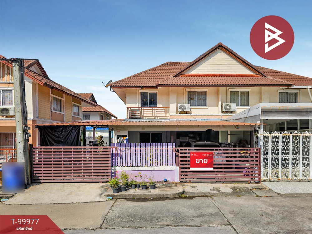 For SaleTownhomeSamut Prakan,Samrong : For sale: semi-detached house, Pruksa Village 28/1, Bangpoo-Phraeksa Industrial Estate, Samut Prakan, ready to move in