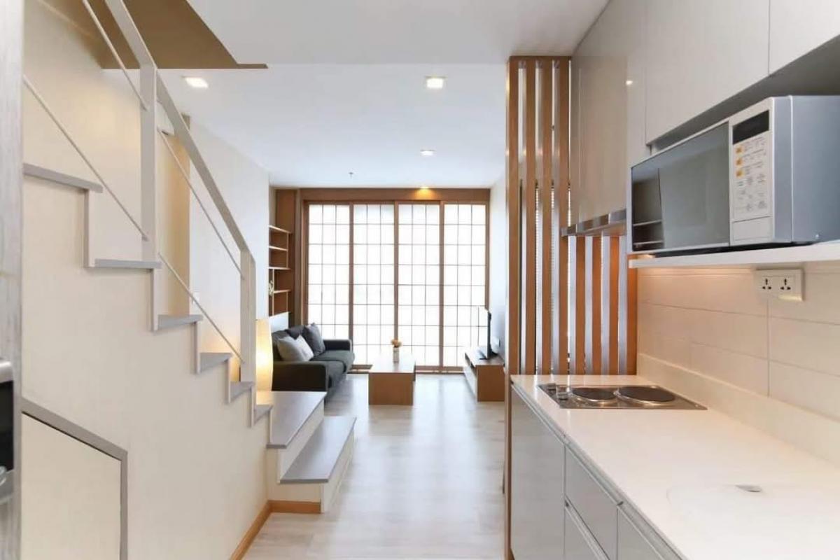 For RentCondoOnnut, Udomsuk : 🔥For urgent rent🔥 Condo IDEO Mobi Sukhumvit (IDEO Mobi Sukhumvit) Duplex 2 floors, size 61.26 sq m., 25th floor, private, near BTS On Nut