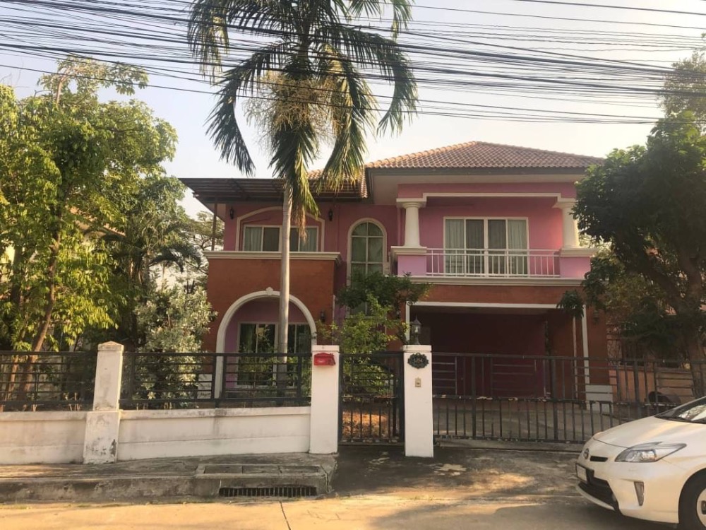 For RentHouseRama 2, Bang Khun Thian : SHR012 Single house for rent, Sarin City Village, Rama 2 (Mahachai), Wongtawan Zone, 3 bedrooms, with furniture