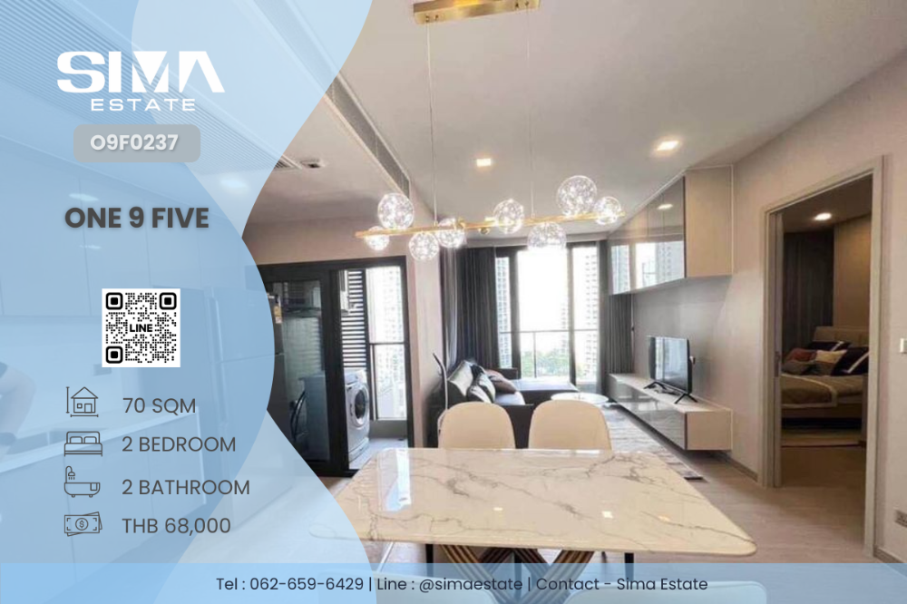 For RentCondoRama9, Petchburi, RCA : For rent ☁️One 9 Five☁️2 bedrooms, beautiful room, well decorated, ready to move in☀️