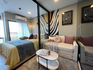 ให้เช่าคอนโดปทุมธานี รังสิต ธรรมศาสตร์ : ให้เช่า เคฟ ทียู 1 Bedroom  ขนาด 24.50  ตรม  ตึก  A  ชั้น 4  เฟอร์ครบ  พร้อมอยู่