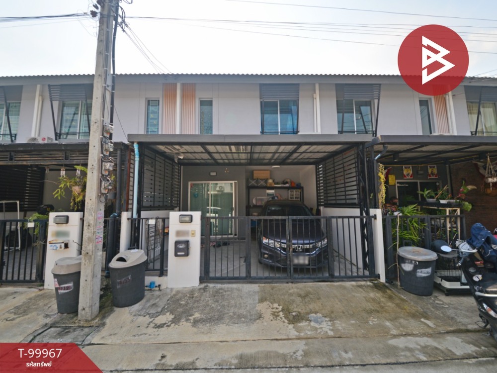 For SaleTownhouseSamut Prakan,Samrong : Townhouse for sale, Pruksa Village 87/2, Srinakarin-Bangna, Samut Prakan, ready to move in