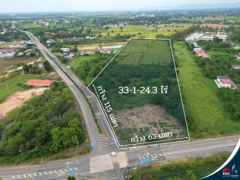 For SaleLandPhitsanulok : Land for sale, in front of Bueng Ratchanok, 33 rai, 1 ngan, 24 sq m, Phitsanulok