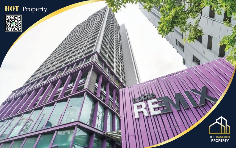 For SaleCondoSukhumvit, Asoke, Thonglor : For sale!!! Selling Duplex, Noble Remix, condo in the middle of Thonglor, next to BTS Thonglor, 3 bedrooms, 3 bathrooms, swimming pool view, Fully Fitted.