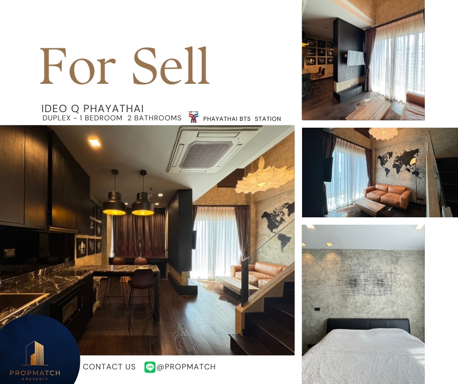 For SaleCondoRatchathewi,Phayathai : ✨Wow price, super cool decorated room✨ IDEO Q Phayathai (1 bedroom, 2 bathrooms, 65 sq m.) Price only 9.79 million baht. Tel.0981315848 @propmatch