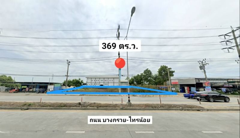 For RentLandNonthaburi, Bang Yai, Bangbuathong : Land for rent, 369 square wah, on Bang Kruai-Sai Noi Road, filled in, ready to use, Sai Noi Subdistrict, Sai Noi District, Nonthaburi Province