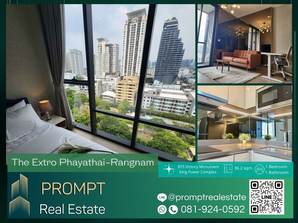 For RentCondoRatchathewi,Phayathai : ST12252 - THE EXTRO Phayathai - Rangnam :  ดิ เอ็กซ์โทร พญาไท - รางน้ำ - BTS Victory Monument / King Power Complex / Rajavithi Hospital