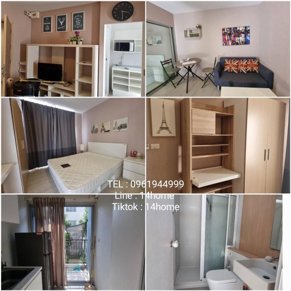 For RentCondoRama 2, Bang Khun Thian : (Vacant 15 Dec. 2024) Plum Condo Rama 2 Phase 1, size 23 sq m., Building A, 2nd floor, for rent 6,000 baht, near Bangmod Hospital, Central Rama 2, Big C Tha Kham, Decathlon Rama 20961944999 Line: 14home