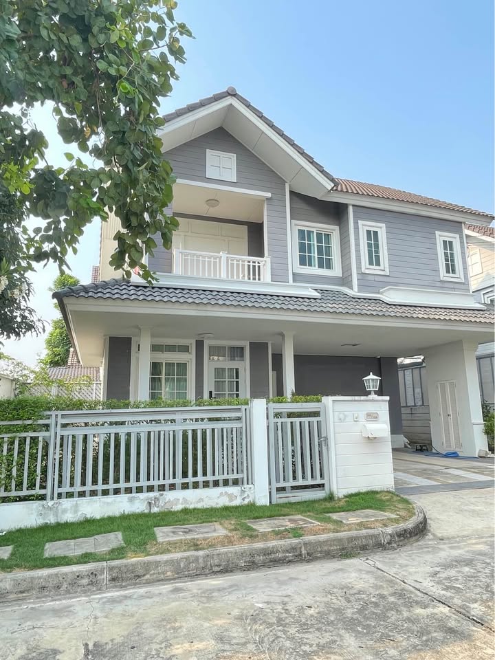 For RentHouseNawamin, Ramindra : 2-storey detached house, corner room, beautifully decorated, for rent in Ram Intra-Khlong Sam Wa area, near Big C Food Place, Hathai Rat branch, only 1.1 km.