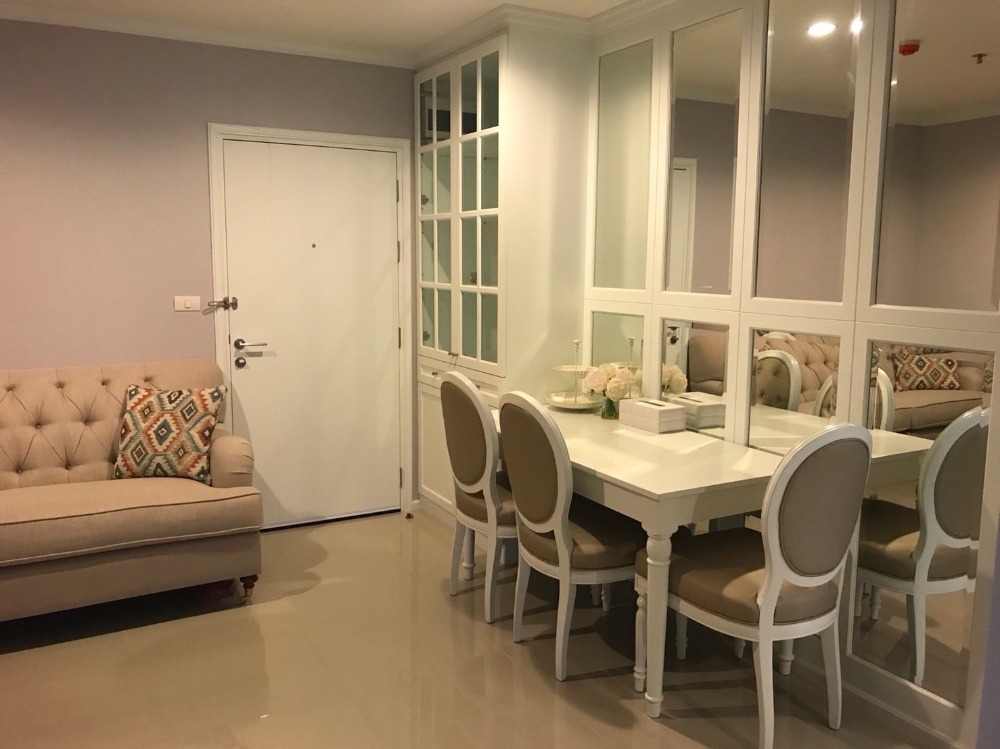 For SaleCondoOnnut, Udomsuk : Condo for sale, river view and open space, Aspire Sukhumvit 48, 15th floor, Tower N, 54 sq m., 2 bedrooms, 2 bathrooms, furnished, ready to move in