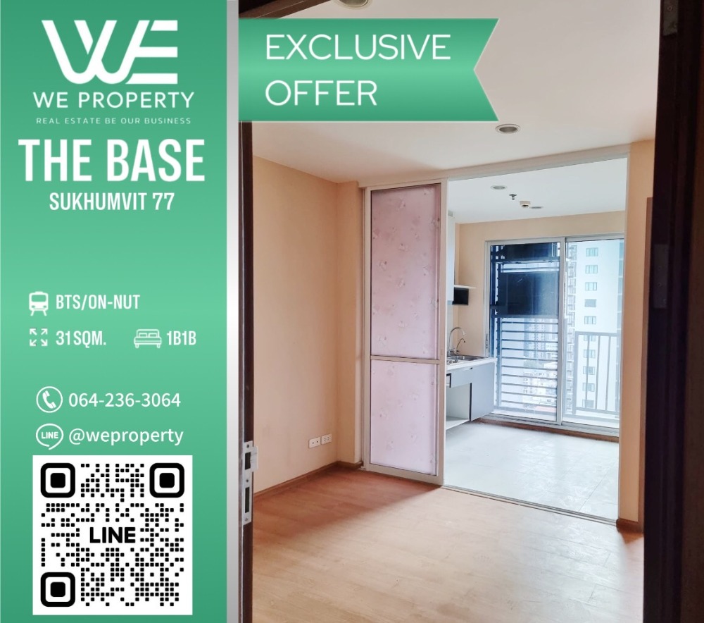 For SaleCondoOnnut, Udomsuk : High floor room, never rented out⭐The Base Sukhumvit 77 (The Base Sukhumvit 77)