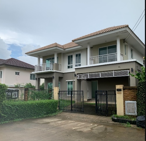 For SaleHouseNawamin, Ramindra : For sale: 2-storey detached house, Delight At Scene Village, area 65.6 sq m, Sai Mai District - 06151