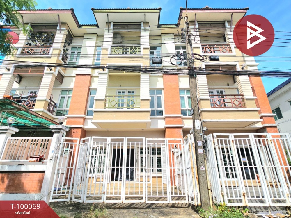 For SaleTownhouseLadkrabang, Suwannaphum Airport : Townhouse for sale, 3 floors, area 28 square wah, Phra Khanong, Bangkok