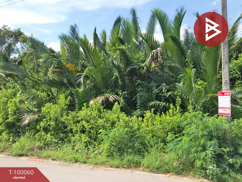 For SaleLandSamut Songkhram : Vacant land next to the road, area 7 rai 2 ngan 6.1 sq.wa, Khlong Khon, Samut Songkhram