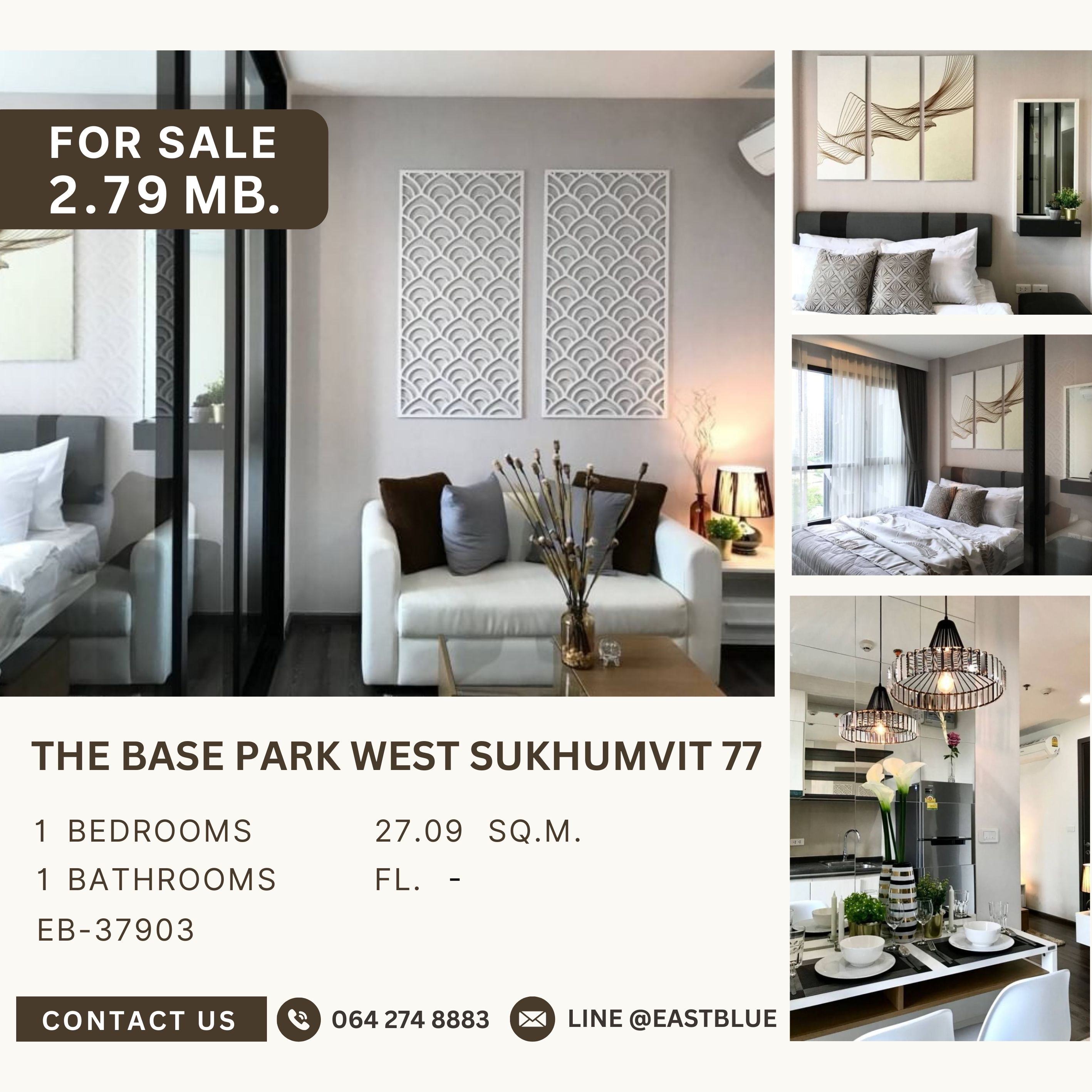 For SaleCondoOnnut, Udomsuk : The Base Park West Sukhumvit 77 อยู่เองก็ได้ ปล่อยเช่าก็ดี ราคาดีแบบนี้หาที่ไหนไม่ได้แล้ว ซื้อเล๊ยย