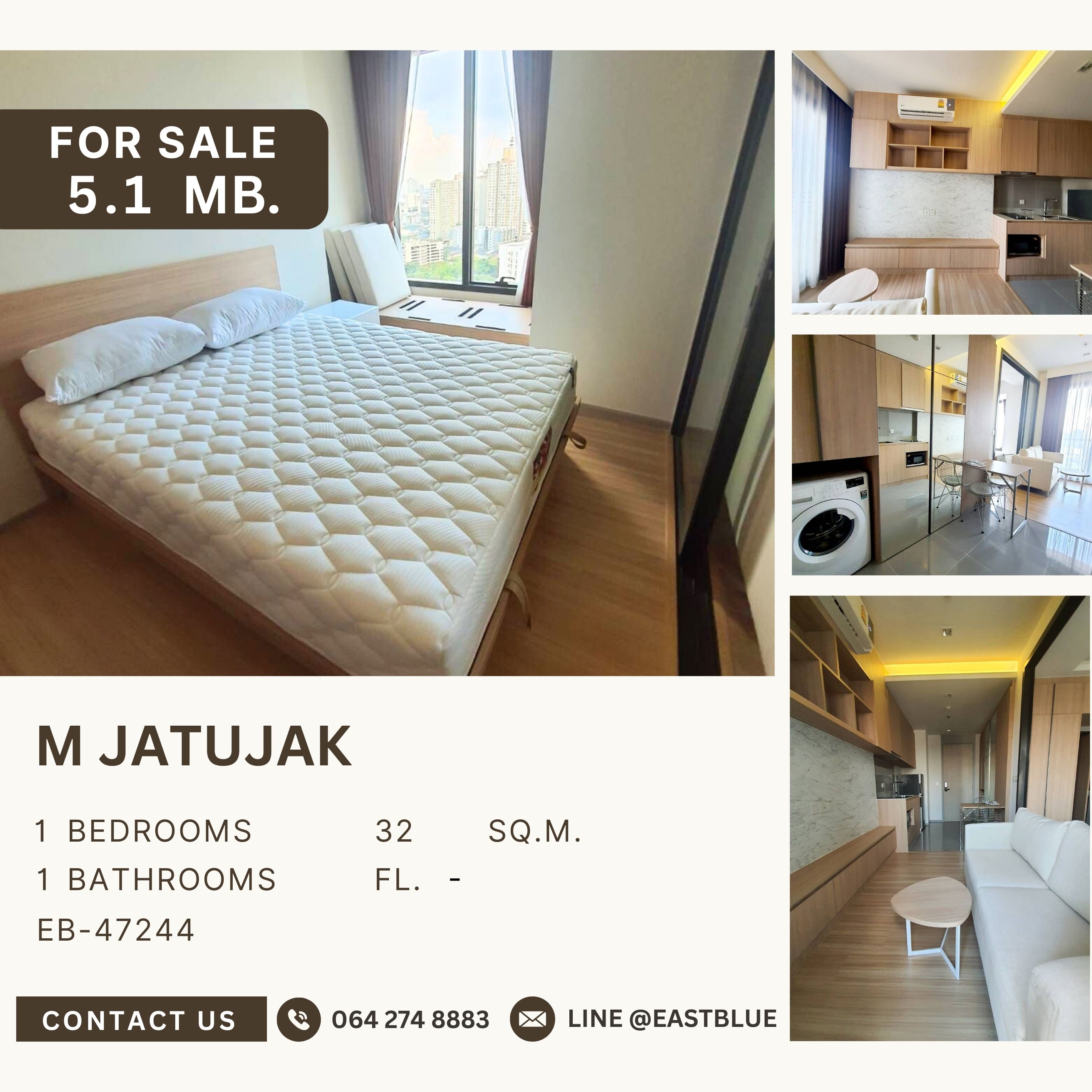 For SaleCondoSapankwai,Jatujak : M Jatujak โครงการ Pet friendly สุดว้าว ใกล้สวนจตุจักร ชั้นสูง วิวสวยมาก ห้องใหม่พร้อมเข้าอยู่