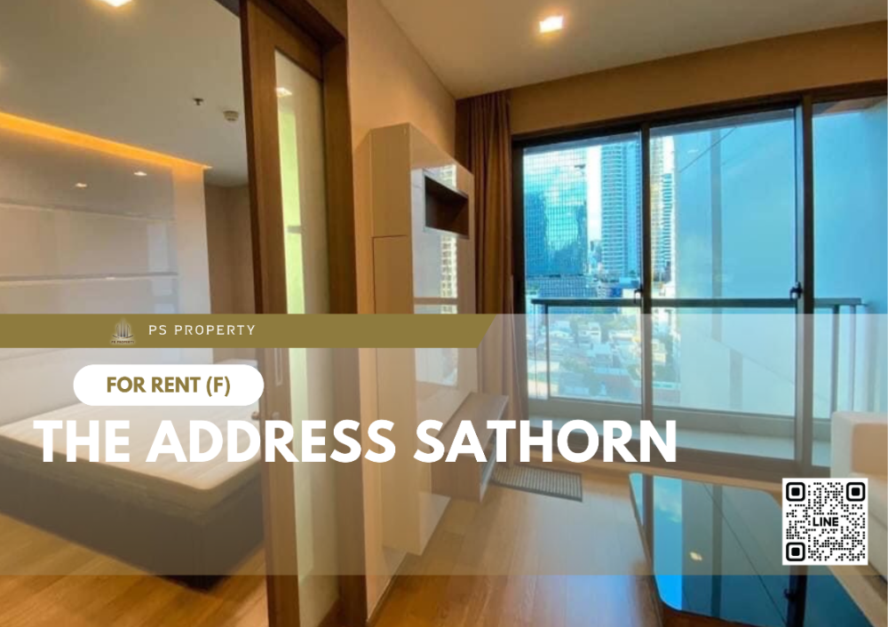 ให้เช่าคอนโดสาทร นราธิวาส : ให้เช่า 🔥 The Address Sathorn 🔥 เฟอร์นิเจอร์ และ เครื่องใช้ไฟฟ้าครบ ใกล้ BTS ช่องนนทรี