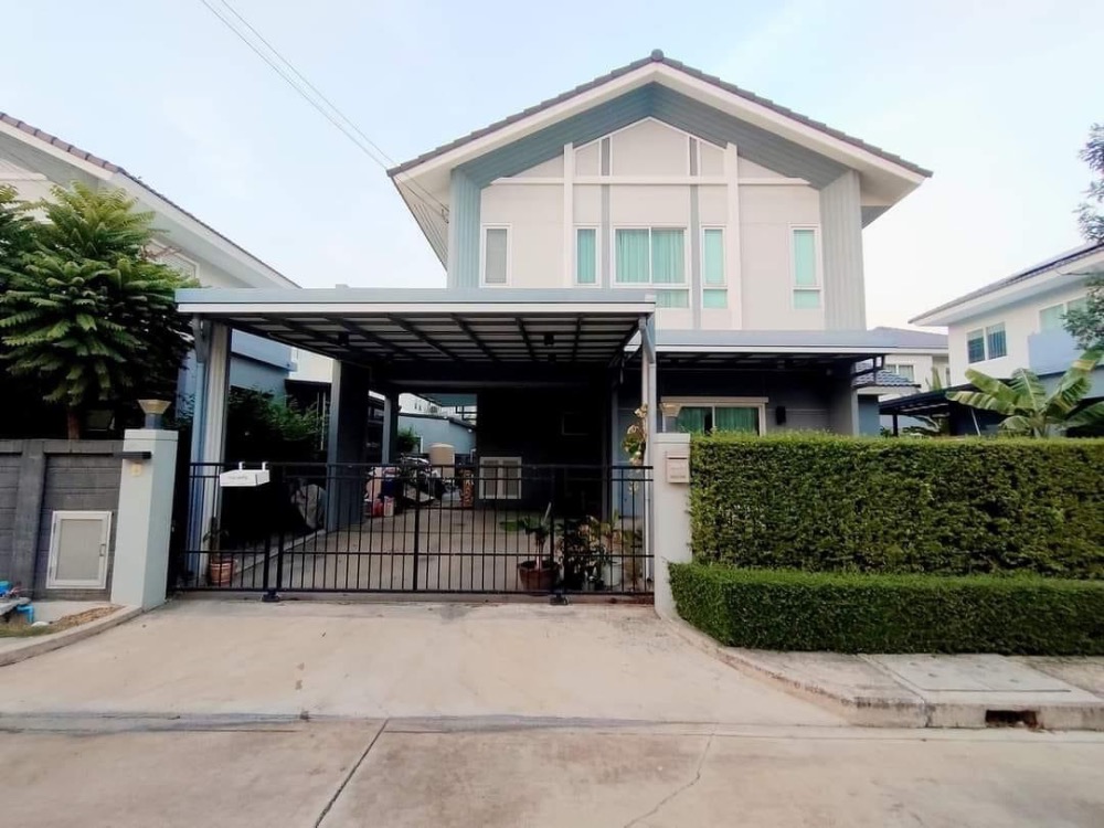 For RentHouseLadkrabang, Suwannaphum Airport : Single house for rent, Perfect Park, Krungthep Kreetha-Ramkhamhaeng, 4 bedrooms, near Kasem Bundit University, MRT Pink Line