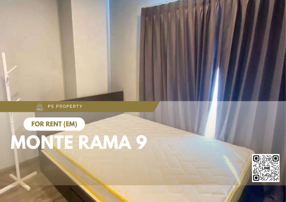 For RentCondoRama9, Petchburi, RCA : For rent 📍 Monte Rama 9 📍 Fully furnished and electrical appliances, near MRT Ramkhamhaeng.