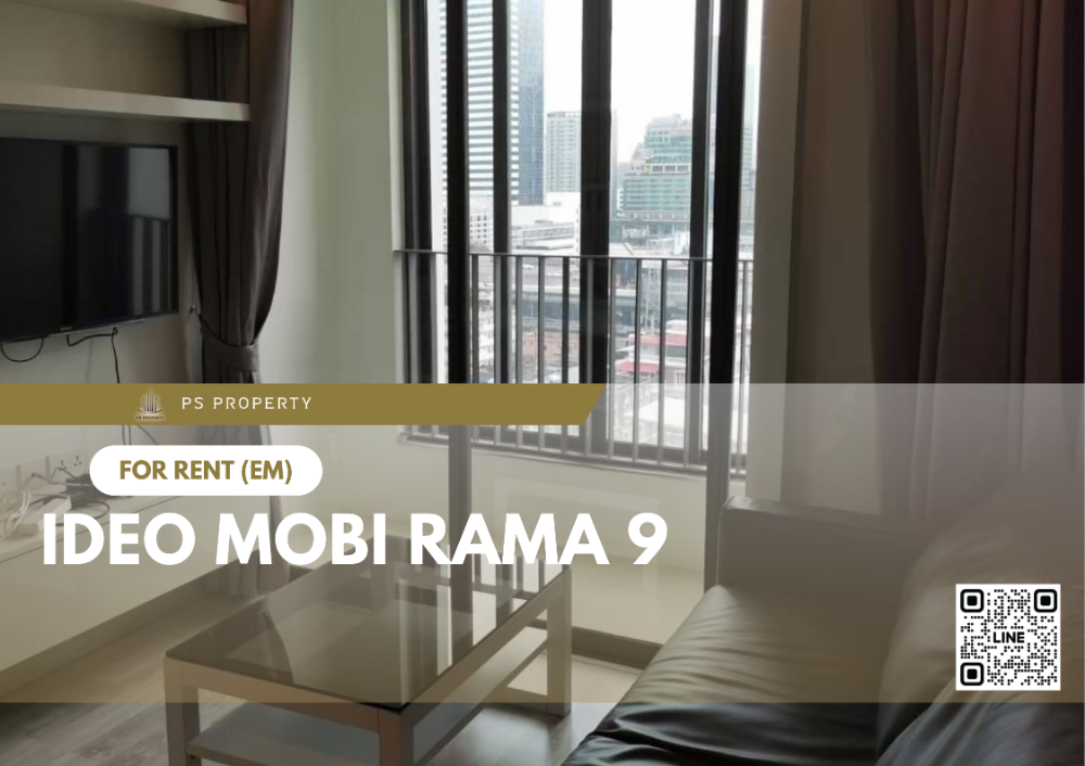 For RentCondoRama9, Petchburi, RCA : For rent 📍 IDEO Mobi Rama 9 📍 2 bedrooms, 2 bathrooms, complete furniture and electrical appliances.