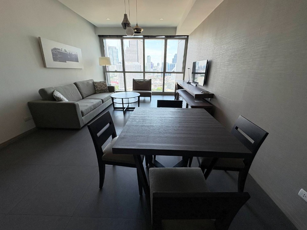 For RentCondoWongwianyai, Charoennakor : Condo for rent on the riverside at The River, 1 bedroom, fully furnished, river view, near the mall, ready to move in