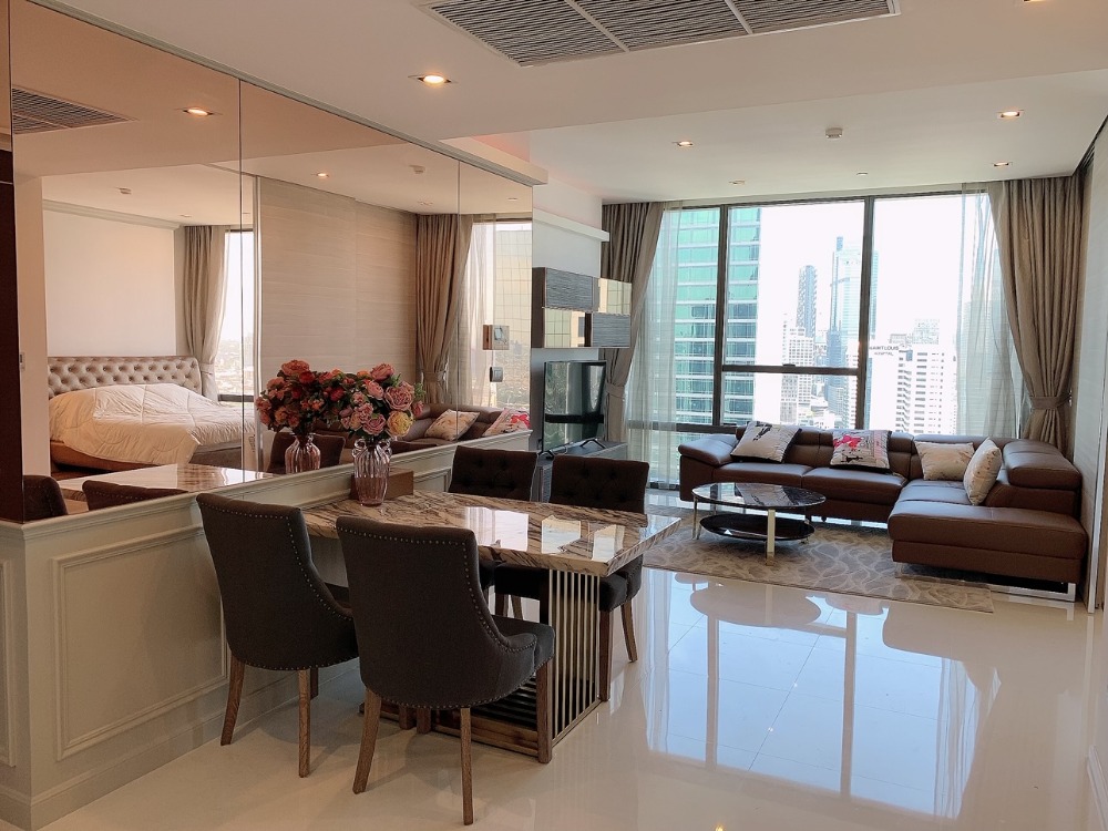 For RentCondoSathorn, Narathiwat : For rent: The Bangkok Sathorn, beautiful room, ready to move in, fully furnished, with private lifts, 1 bedroom, 1 bathroom, high floor, beautiful view