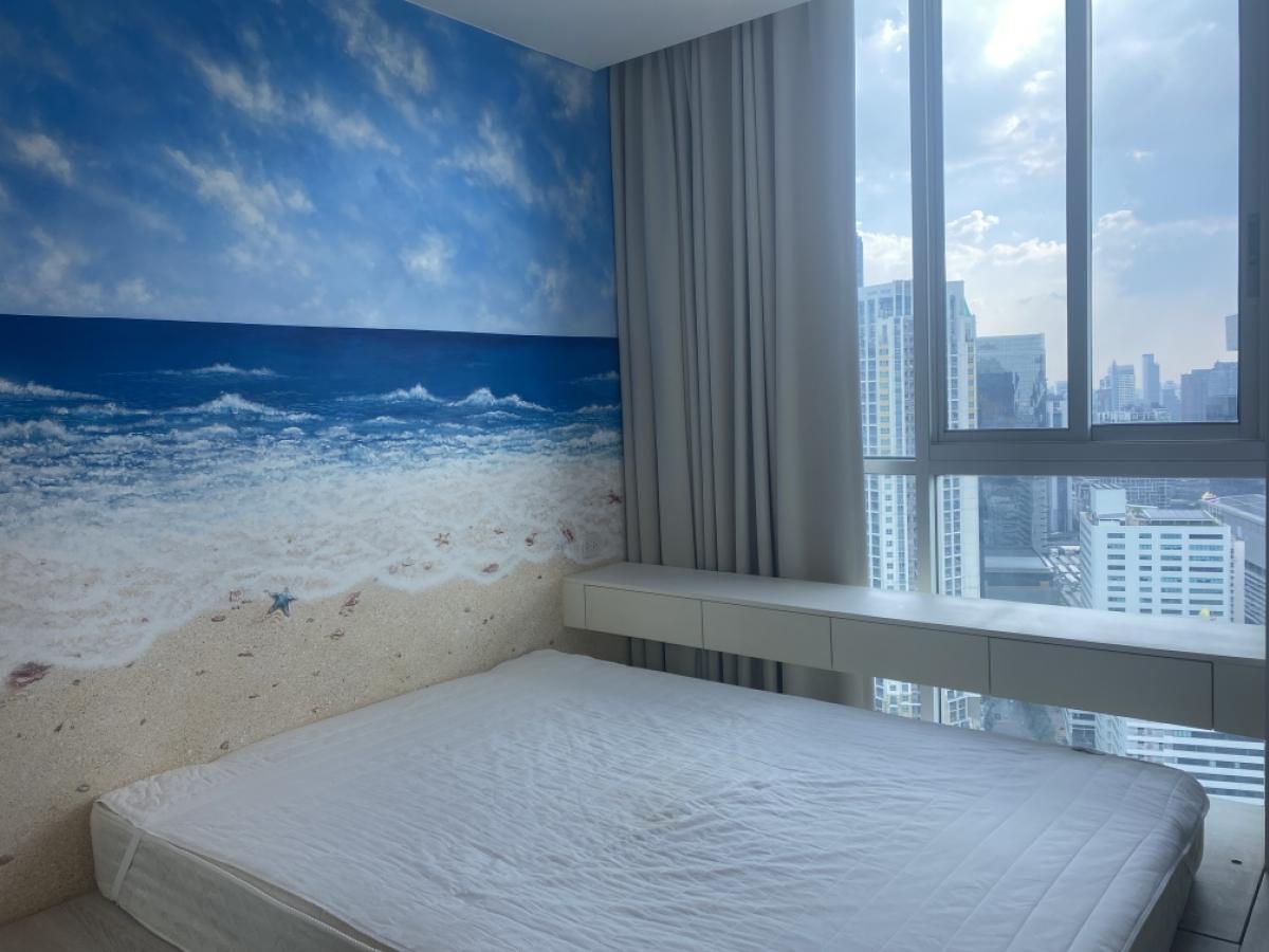 For RentCondoRatchadapisek, Huaikwang, Suttisan : Noble Revolve Ratchada 2, beautiful room, high floor, 2 bedrooms, 2 bathrooms