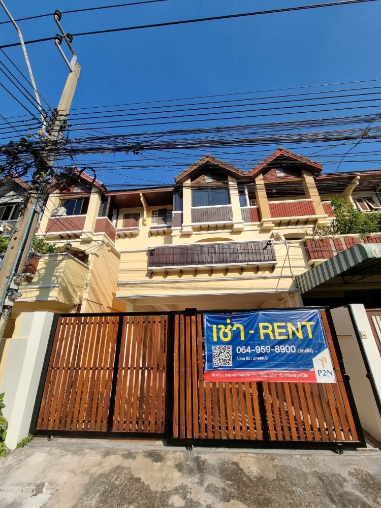 For RentTownhouseBangna, Bearing, Lasalle : THRKH101 Townhouse for rent, Soi Ramkhamhaeng 36/1, size 38 sq m., 3 floors, usable area 330 sq m., 5 bedrooms, 5 bathrooms, 27,000 baht 064-959-8900