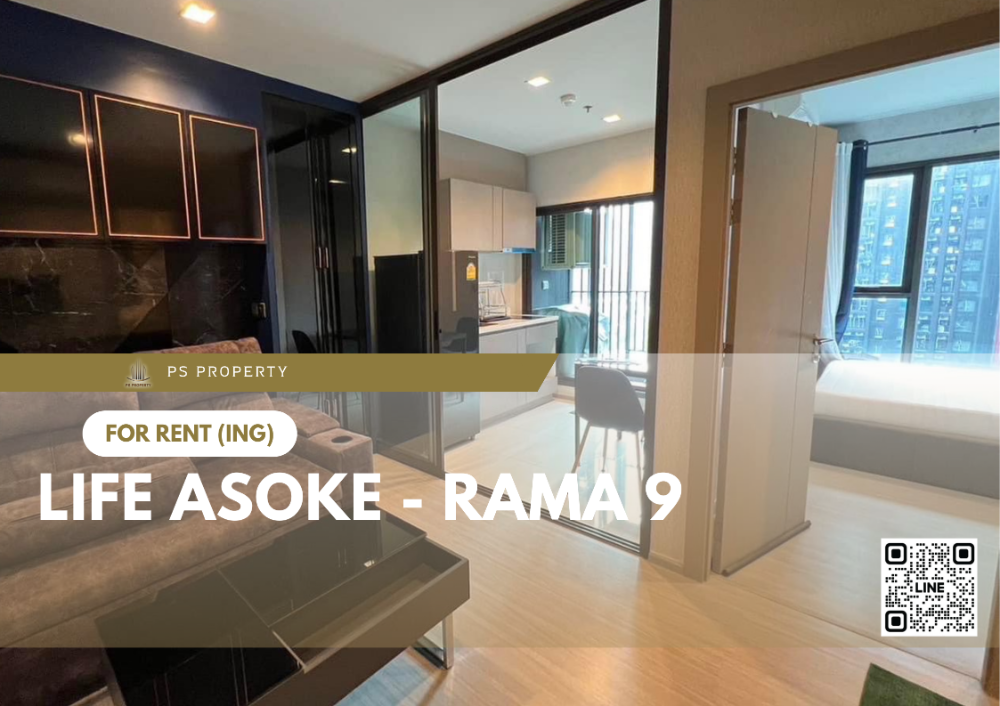 For RentCondoRama9, Petchburi, RCA : For rent 📍 Life Asoke - Rama 9 📍 Fully furnished and electrical appliances, near MRT Rama 9