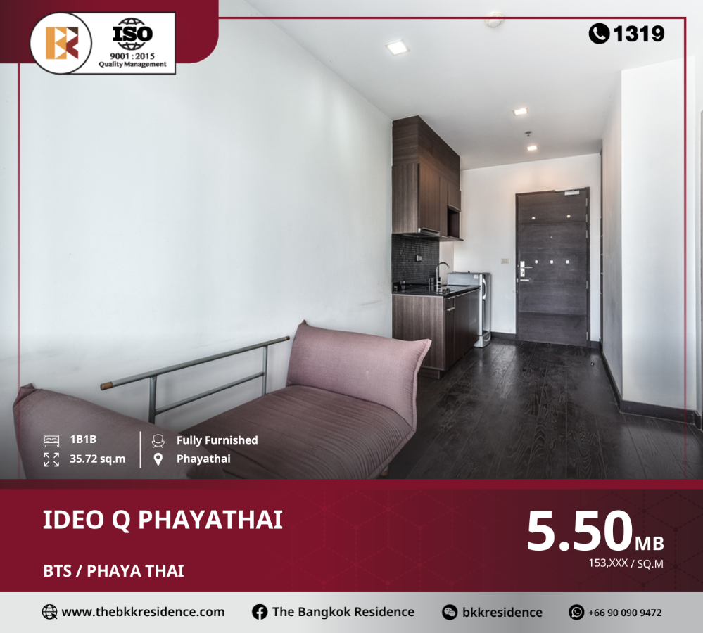 For SaleCondoRatchathewi,Phayathai : Beautiful unit at ideo q phayathai, near bts phaya thai