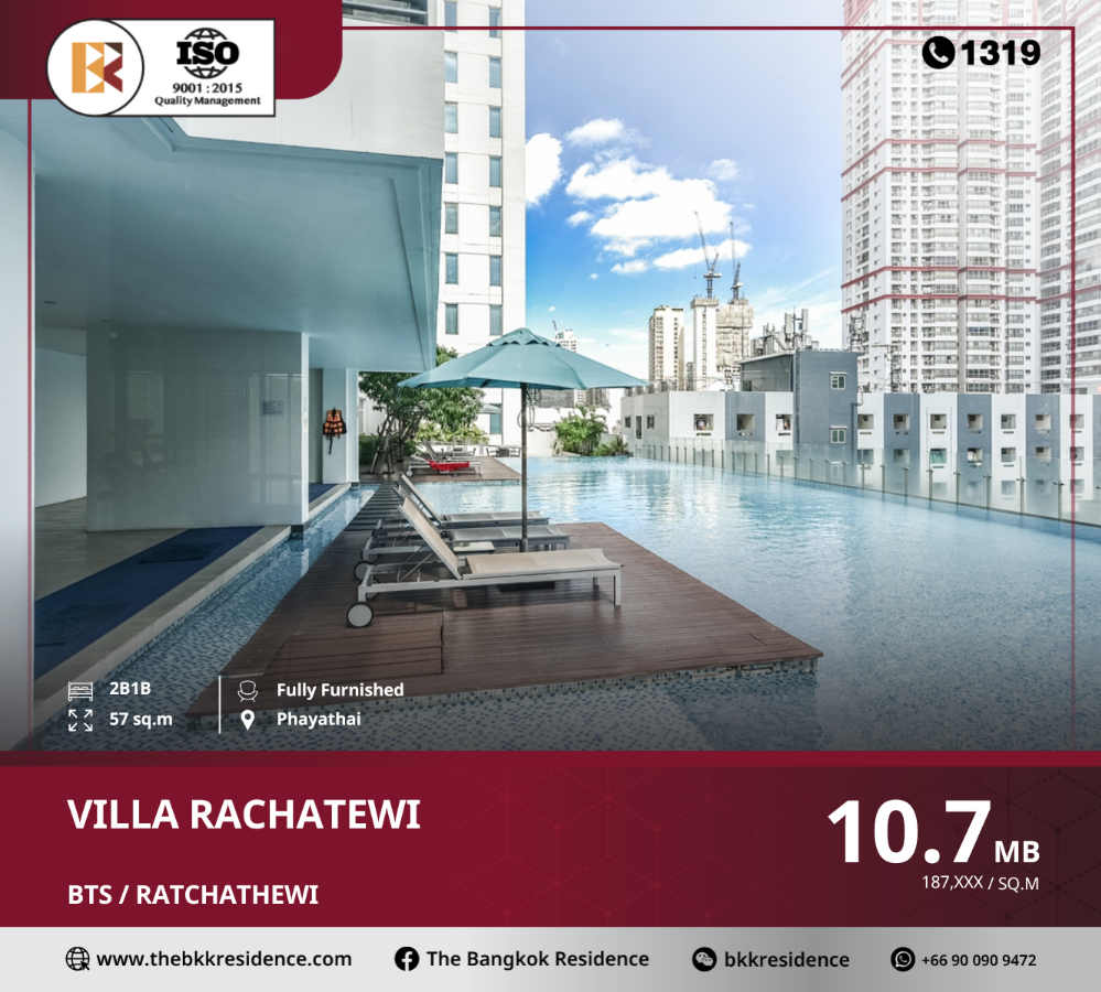 For SaleCondoRatchathewi,Phayathai : High floor with beautiful view villa ratchathewi near bts ratchathewi