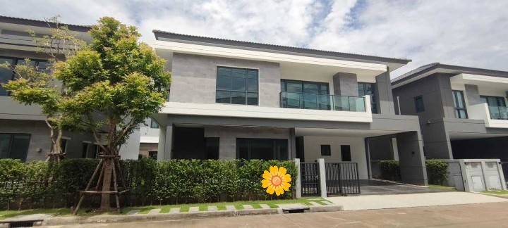 For RentHouseBangna, Bearing, Lasalle : #For rent, luxurious 2-storey single house, 4 bedrooms, 5 bathrooms, built-in decoration, ready to move in, December 2024, The City Bangna project (new project), new house, never occupied, rental price 180,000 baht / month