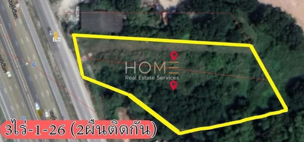 ขายที่ดินศรีราชา แหลมฉบัง บ้านบึง : ที่ดิน ติดถนน 3701 ชลบุรี - พัทยา / (ขาย), Land next to Road 3701 Chonburi - Pattaya / (SALE) NEWC327