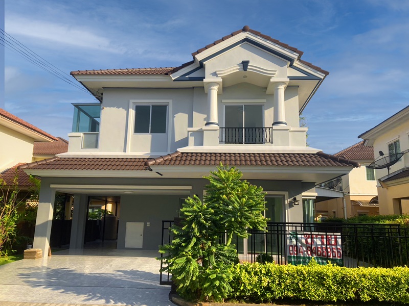 For SaleHouseRama 2, Bang Khun Thian : Single house, cheaper than .. Twin house in the same location, The Grand Rama 2, newly decorated, 52 square meters, ready to move in