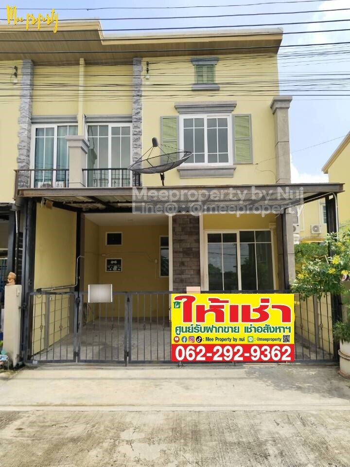 For RentTownhouseRathburana, Suksawat : For rent: 2-storey townhouse, Golden Town Village 3 (Suksawat - Phutthabucha), Thung Khru Subdistrict, Thung Khru District, Bangkok, 3 bedrooms, 2 bathrooms, area 19 sq m. ME-170