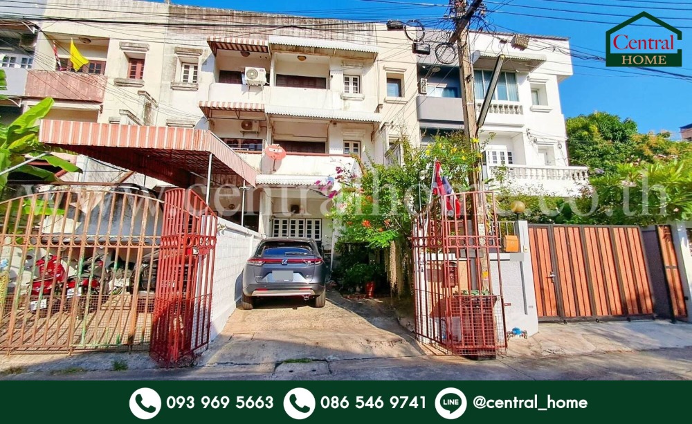 For SaleTownhouseRatchadapisek, Huaikwang, Suttisan : 3.5-storey townhouse, split-level, Soi Chuchittharam, near MRT Sutthisan