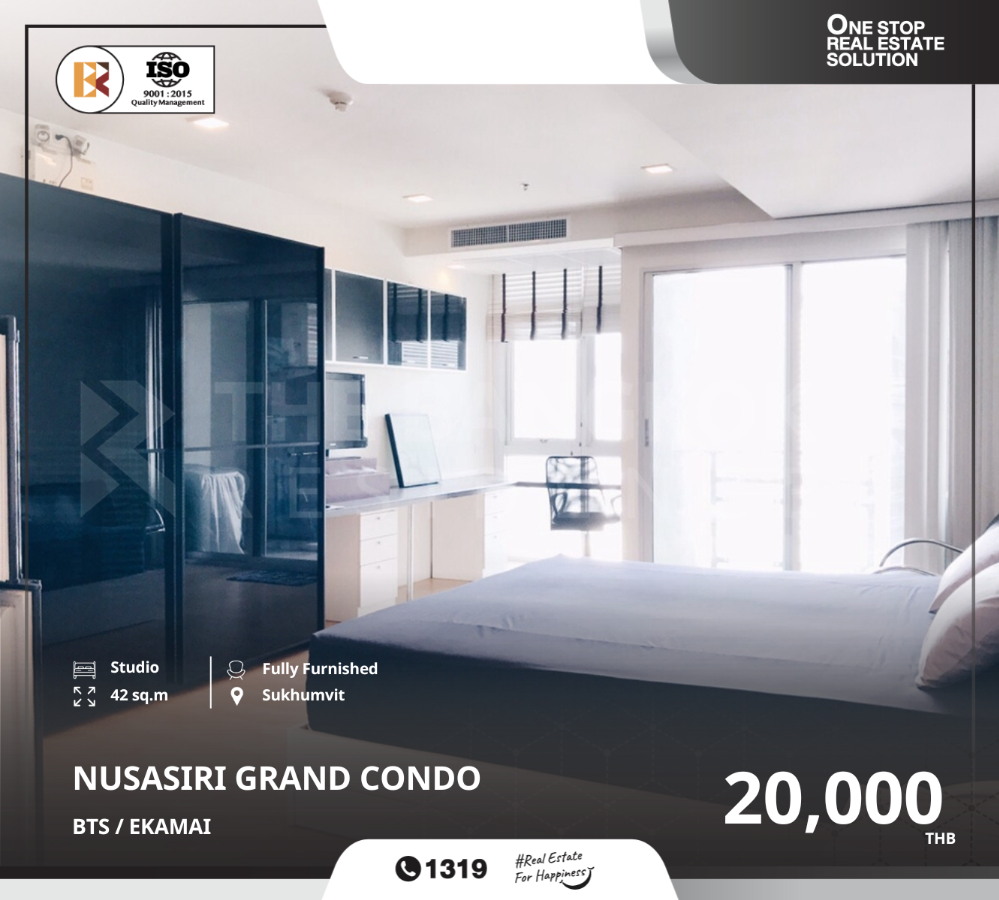 ให้เช่าคอนโดสุขุมวิท อโศก ทองหล่อ : ราคาถูกกว่าตลาด Nusasiri Grand Condo ใกล้ BTS EKKAMAI