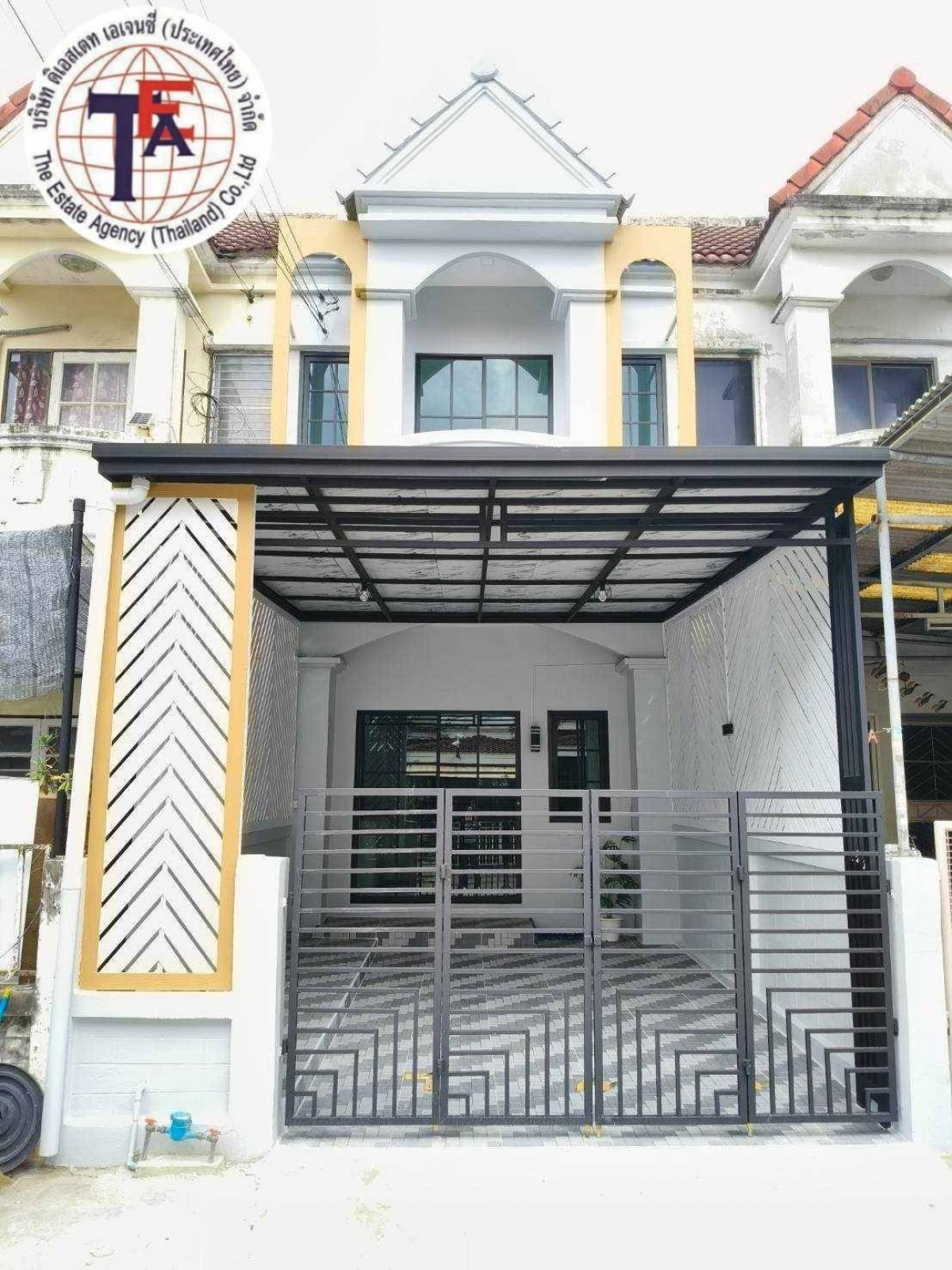 For SaleTownhouseNawamin, Ramindra : For sale: 2-storey townhouse, Metha Village 1, Siamthoranee Khubon, along Khlong Song, Pink Line, Ram Intra-Achanong, Chatuchak Expressway, Sinphaet Hospital, Nopparat Hospital, Fashion Island, Safari World