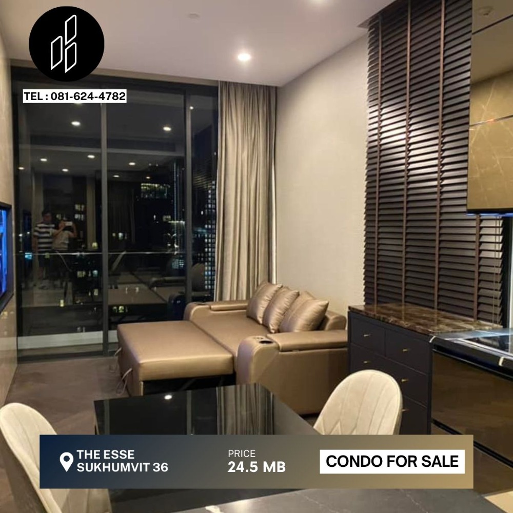 For SaleCondoSukhumvit, Asoke, Thonglor : For sale/rent The Esse Sukhumvit 36, size 2 bedrooms, 2 bathrooms, 74 sq.m. DBC-15-S511