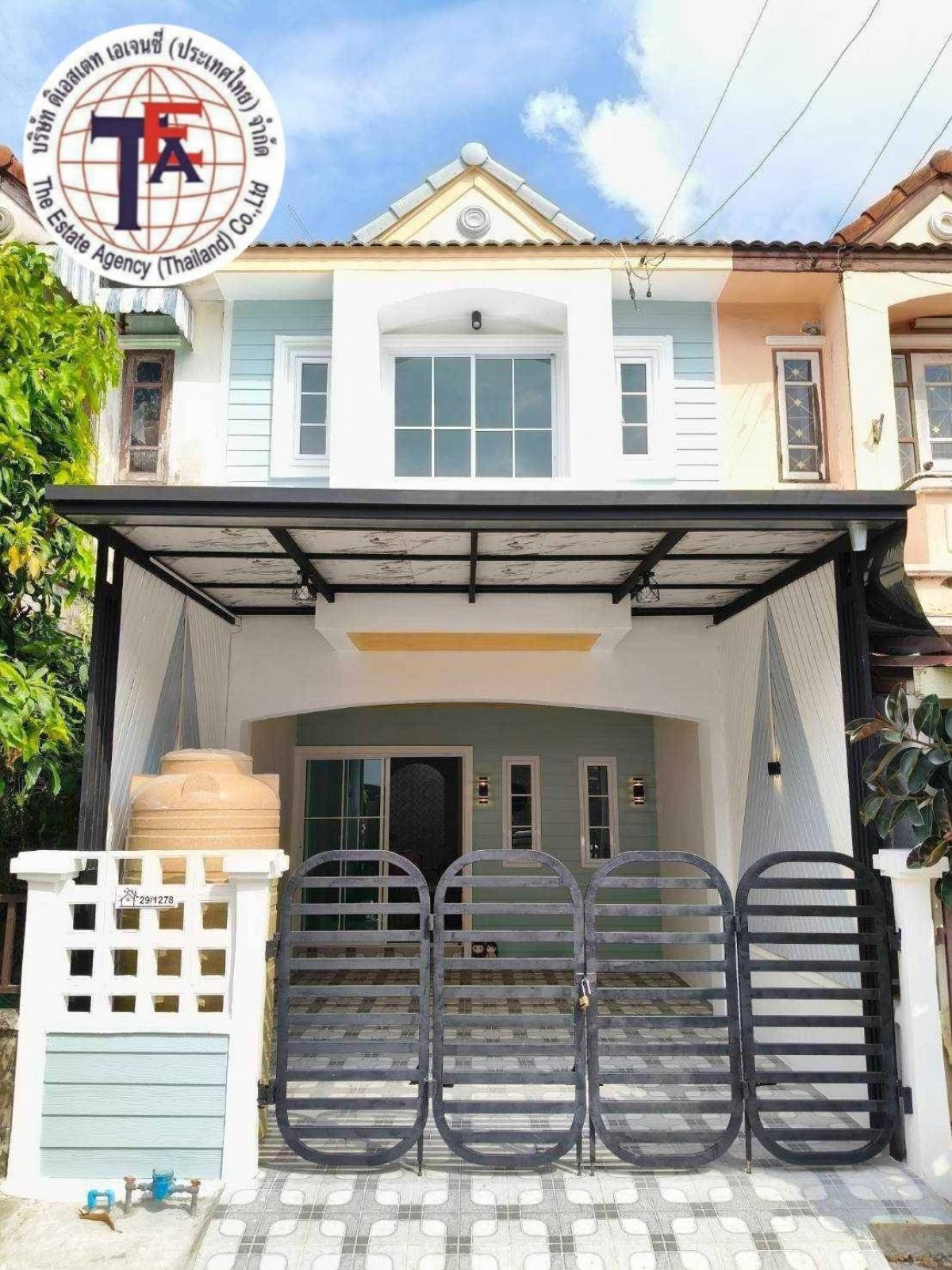 For SaleTownhouseNawamin, Ramindra : For sale, 2-storey townhouse, KC Village 1, Hathai Rat 39, Min Buri, Phraya Suren, Khlong Song, Khu Bon, Nimit Mai, Thai Raman, Fashion Island, Safari World, Chatuchak Expressway, Eastern Ring Road, Kanchanaphisek, Sai Mai Hospital, Sinphaet Hospital, Sat