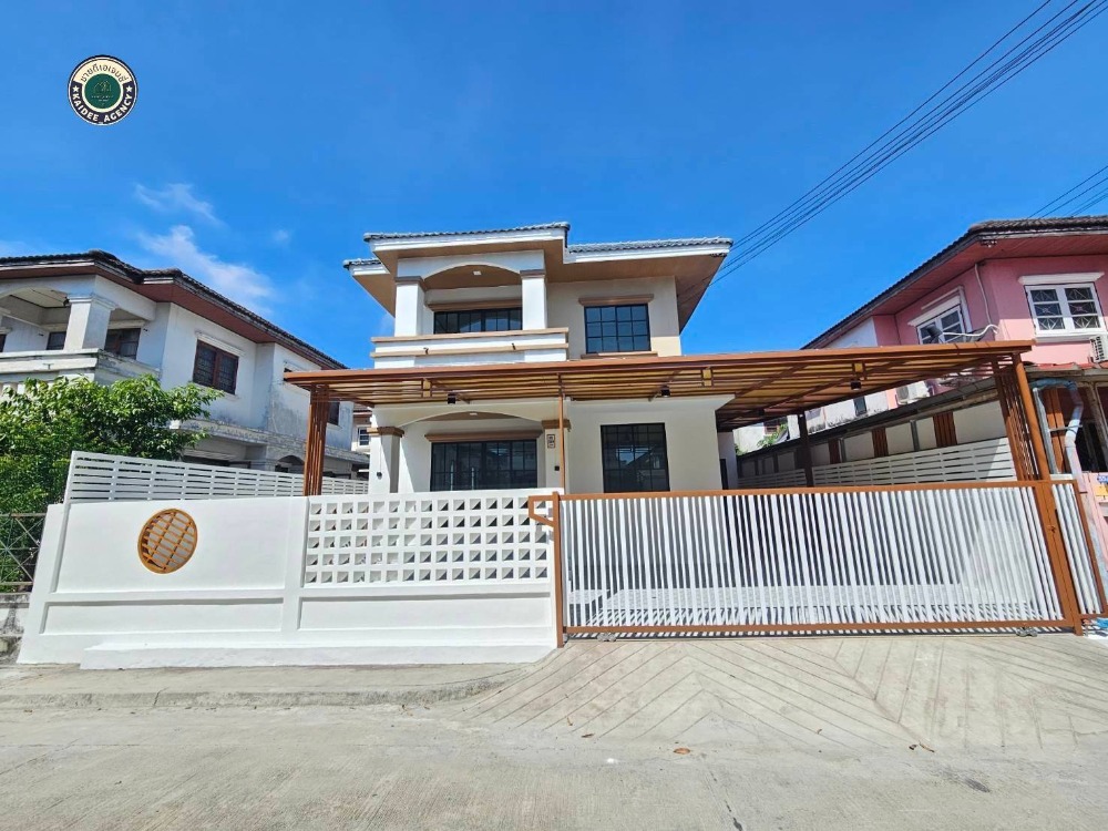 For SaleHouseMin Buri, Romklao : Single house for sale, ready to move in, Suwinthawong Housing Village, Ramkhamhaeng, Saen Saep, Min Buri, Nimit Mai, Sukhapiban 3, Rom Klao, Ram Intra, Nong Chok, Orange Line, Pink Line, Airport Link Lat Krabang, Suvarnabhumi Airport