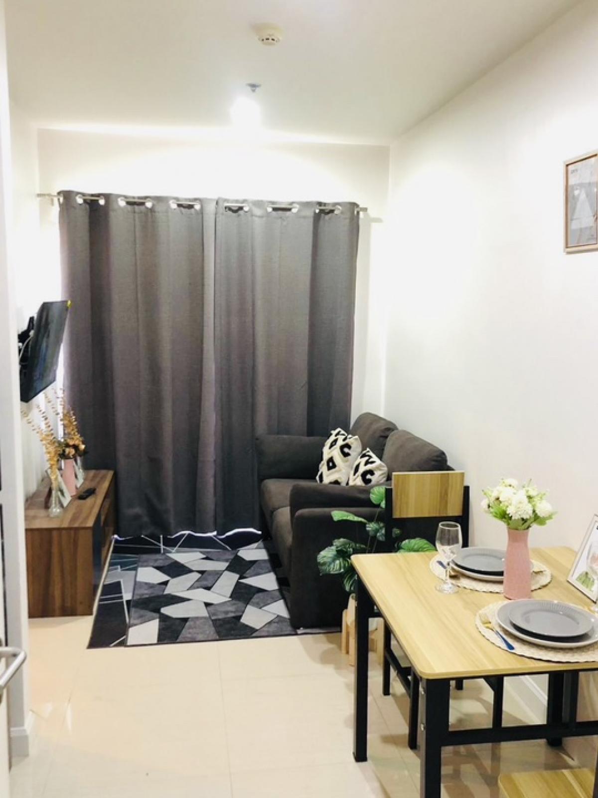 For RentCondoRattanathibet, Sanambinna : For Rent - Manor Sanam Bin Nam, 30 sq.m., near MRT Purple Line, fully furnished with complete electrical appliances (washing machine included), high floor, beautiful Chao Phraya River view, resort atmosphere, ready to move-in.