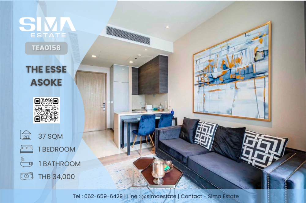 For RentCondoSukhumvit, Asoke, Thonglor : For rent ☁️The Esse Asoke☁️Beautiful room, vacant, ready to move in☀️